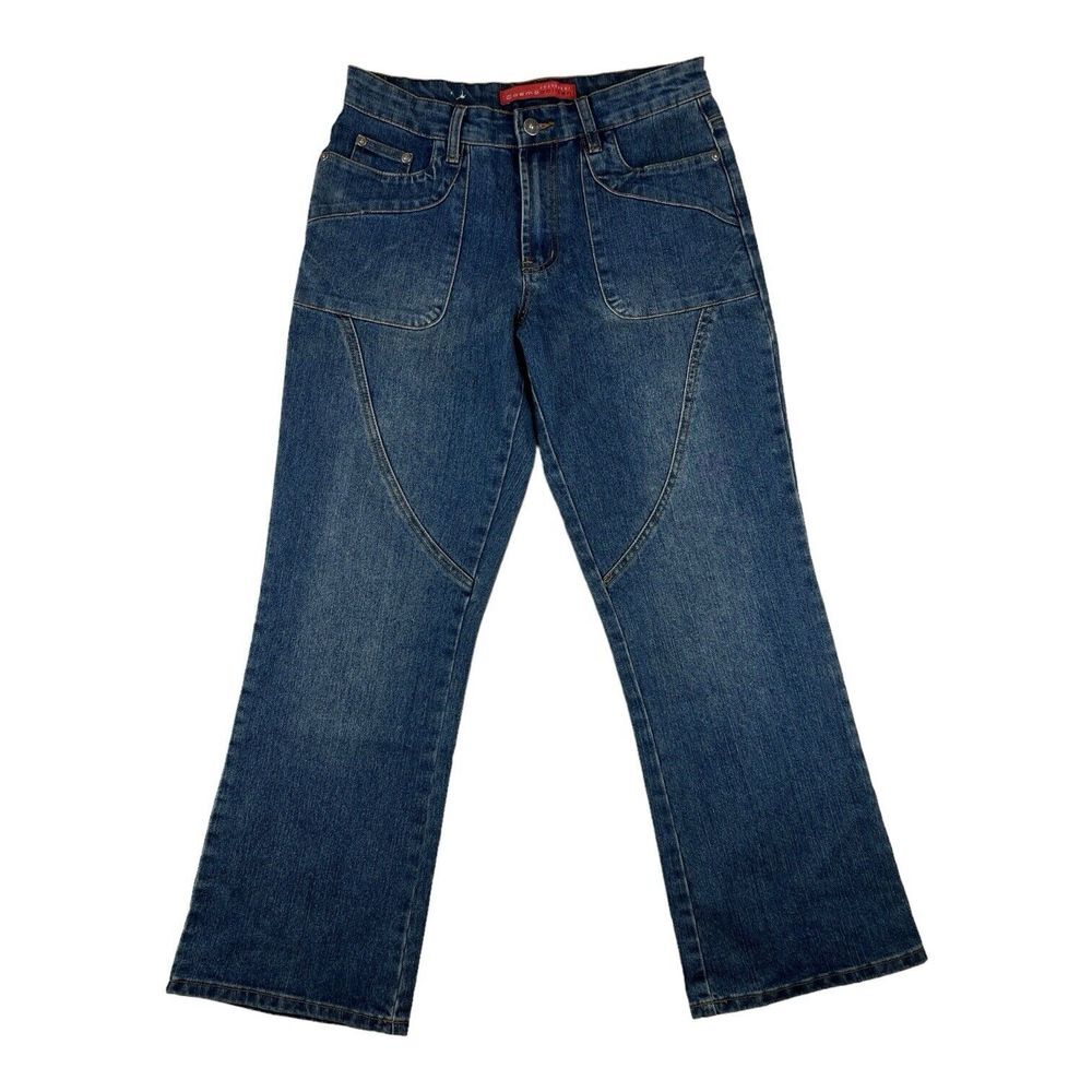 Cosmopolitan Jeans Womens Size 8P Vtg Denim Blue‎ Stretch Embroidery Bootcut